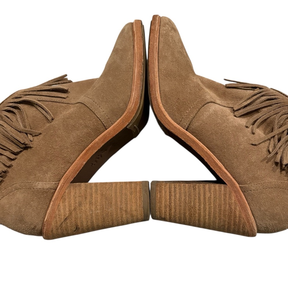 JOlE Loren Fringe Suede Leather Ankle Booties, Sz 37 - Picture 10 of 15